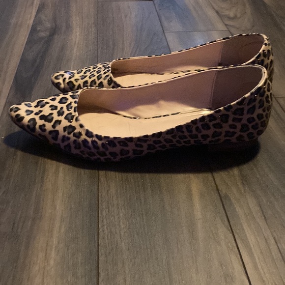 Cheetah Print Flats with Kitten Heel and Pointed Toes - Picture 2 of 3